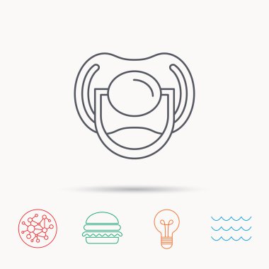 Emzik simgesi. Meme ucu veya dummy işareti.