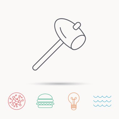 Çekiç simgesi. Onarım veya düzeltme işareti.