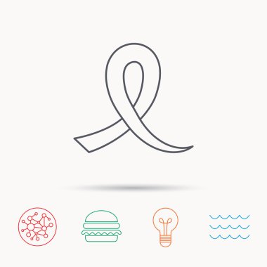 Farkındalık şerit simgesi. Onkoloji işareti.