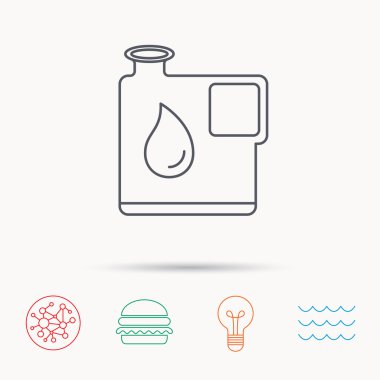 Bidon simgesi. Damla işaretiyle benzin yakıt olabilir.