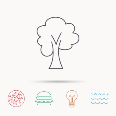 Akçaağaç ağaç simgesi. Orman ahşap işareti.