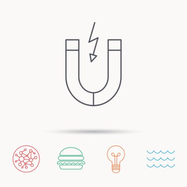 Mıknatıs simgesini. Manyetik güç işareti.