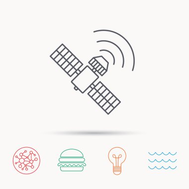 GPS simge. Uydu navigasyon işareti.