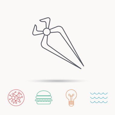 Kerpetenler simgesi. Tamir servis aracı işareti.