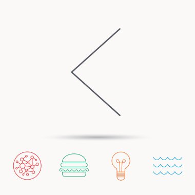 Sol ok simgesi. Önceki işaret.