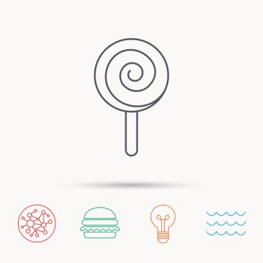 Lolipop simgesi. Lolly pop şeker işareti.