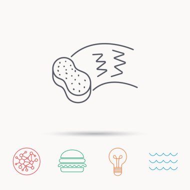 El yıkama simgesi. Temizlik sünger işareti.