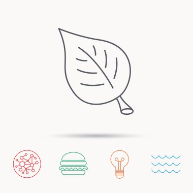 Yaprak simgesi. Doğal çevre işareti.