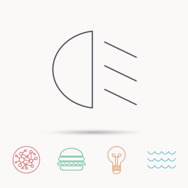 Geçen ışık kutsal kişilerin resmi. Işın işareti daldırma.