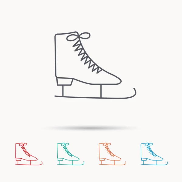 Ice skates icon. Figure skating equipment sign. — Stock Vector