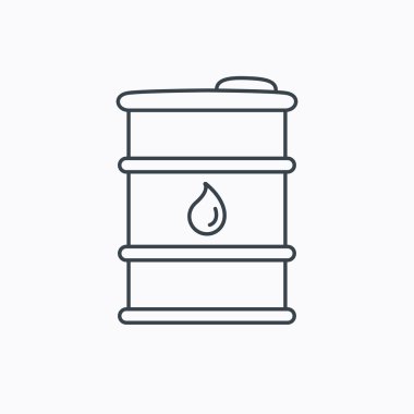 Varil petrol simgesi. Su damla işareti ile fıçı.