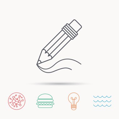 Kurşun kalem simgesini. Çizim aracı işareti.