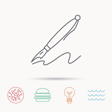 Kalem simgesi. Yazma aracı işareti.