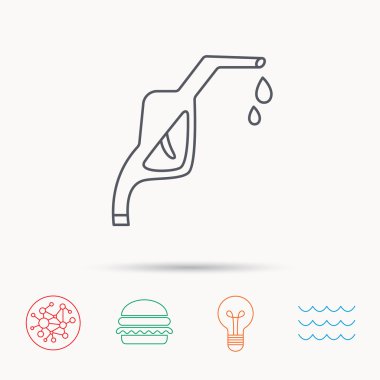 Benzin pompa meme simgesi. Benzin istasyonu işareti.