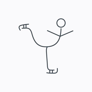 Artistik Patinaj simgesi. Profesyonel kış spor.