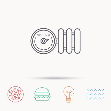 Radyatör regülatör simgesi olan. Isıtıcı işareti.