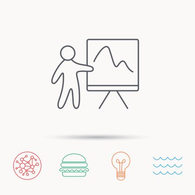 Sunu simge. İstatistik grafik işareti.