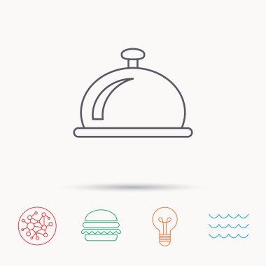 Resepsiyon zil simgesini. Otel hizmeti işareti.