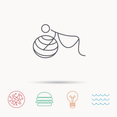 Hamile simge için jimnastik. Pilates fitness.