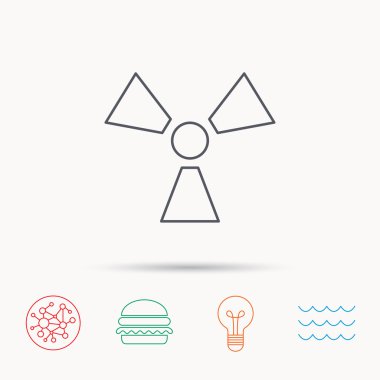 Radyasyon simgesi. Radyoloji işareti.