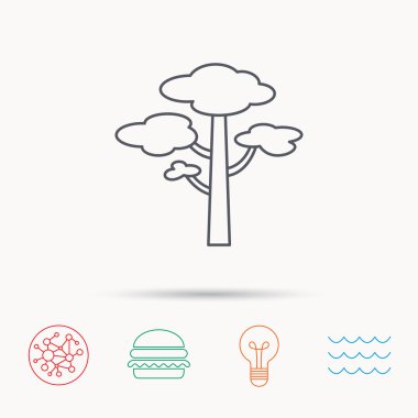 Çam ağacı simgesi. Orman ahşap işareti.