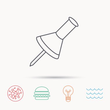 Raptiye simgesini. PIN aracı işareti.