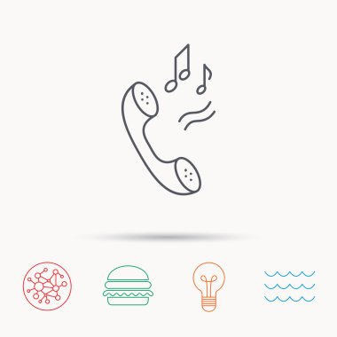 Telefon simgesi. Çağrı adı melodi.