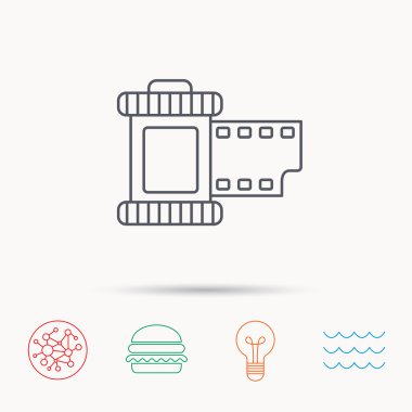 Retro fotoğraf simge. Kamera rulo işareti.