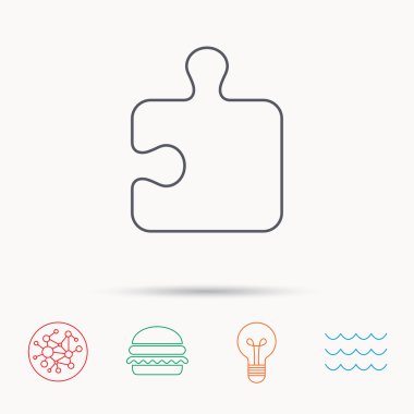 Bulmaca simgesi. Jigsaw mantıksal oyun işareti.