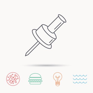 Raptiye simgesini. PIN aracı işareti.