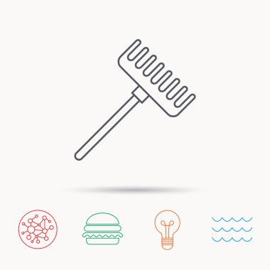 Komisyon simgesi. Bahçe ekipman işareti.