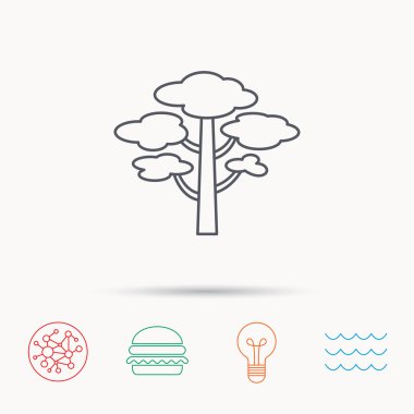 Çam ağacı simgesi. Orman ahşap işareti.