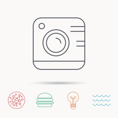 Vintage Fotoğraf kamera simgesi. Fotoğraf işareti.