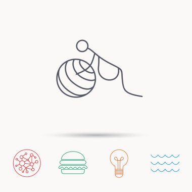 Hamile simge için jimnastik. Pilates fitness.