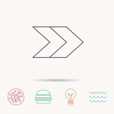 Sağ ok simgesi. İleri işareti.