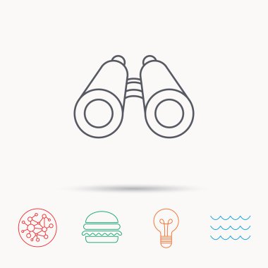 Arama simgesi. Dürbün işareti.