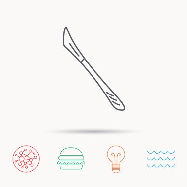 Neşter simgesi. Cerrah aracı işareti.