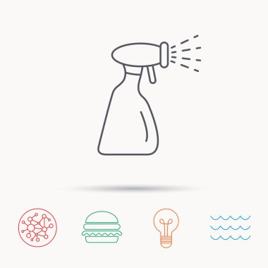 Sprey şişe simge temizlik. Aracı oturum yıkama.