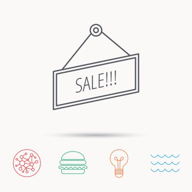 Satılık simgesi. Reklam banner etiket işareti.