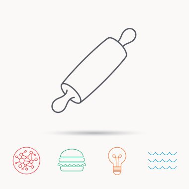 Yuvarlanan iğne simgesi. Mutfak fırıncısı burcu.