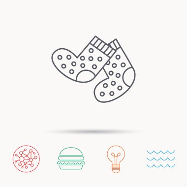 Çorap simgesi. Bebek iç çamaşırı işareti.