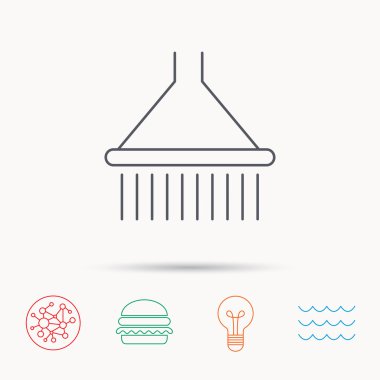 Duş simgesi. Ekipman işareti yıkama.