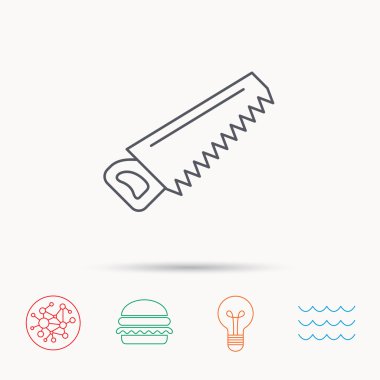 Simge gördüm. Marangozluk ekipman işareti.