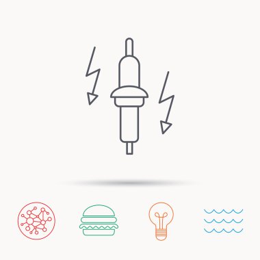 Buji simgesi. Araba elektrik bölümü işareti.