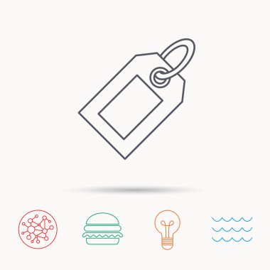 Satılık bir ses etiketi simgesi. Fiyat etiket işareti.