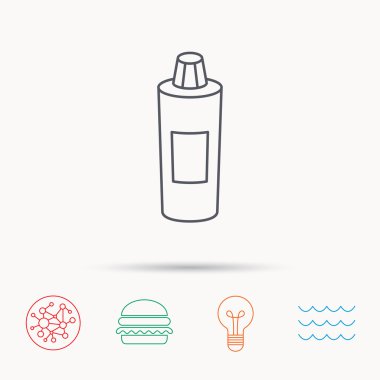 Şampuan şişesi simgesi. Sıvı sabun işareti.