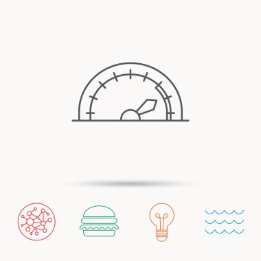 Hız göstergesi simgesi. Hız takometre oklu.