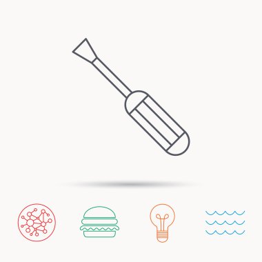 Tornavida simgesi. Onarım veya düzeltme aracı işareti.