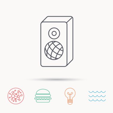 Ses simgesi. Müzik hoparlör işareti.