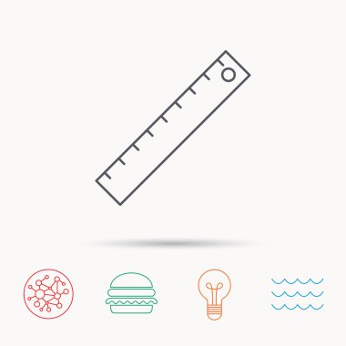 Cetvel simgesi. Yeşilaycı işareti.